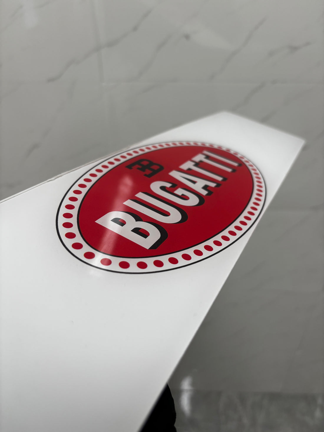 2D Printed Bugatti-Inspired Show Plate | Car Display Plate