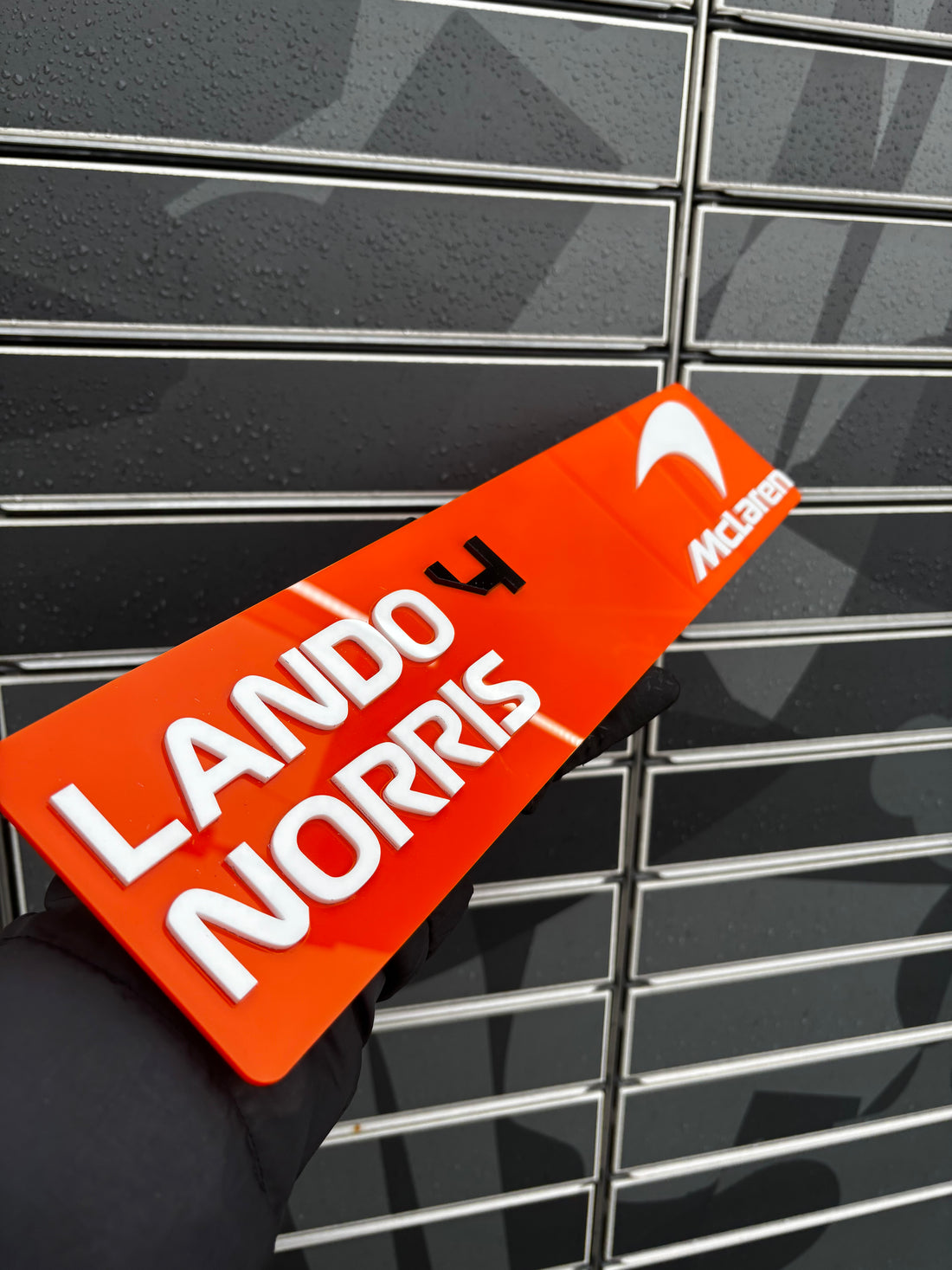 4D Lando Norris McLaren Show Plate Number Plate Covers Forecourt Car Sales Showroom