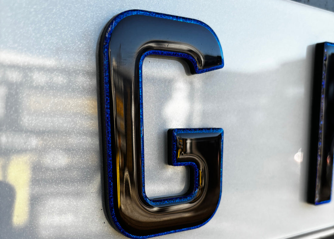 Blue Glitter Edge Showplate