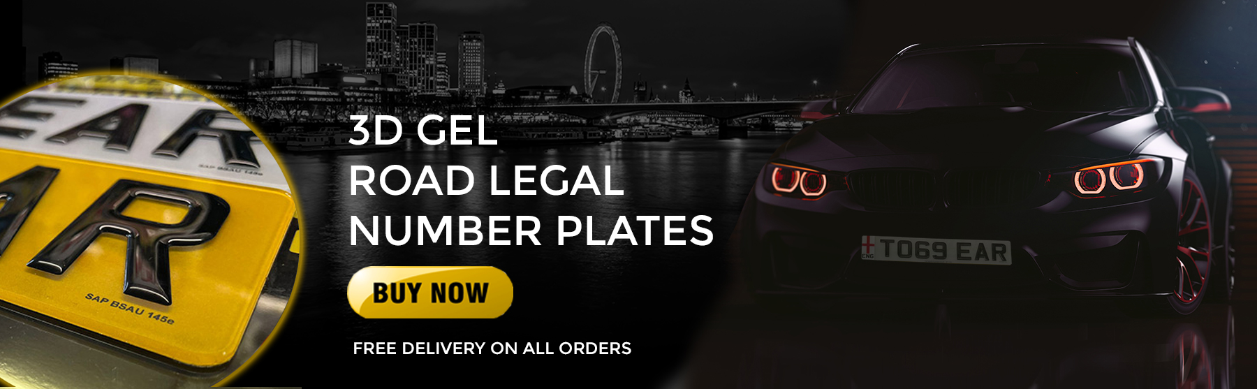 3d gel road legal number plates