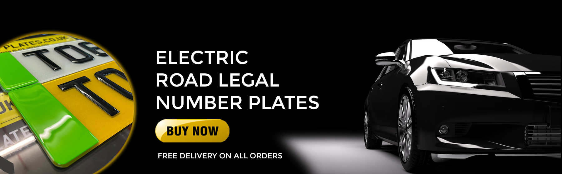 electric car road legal number plates